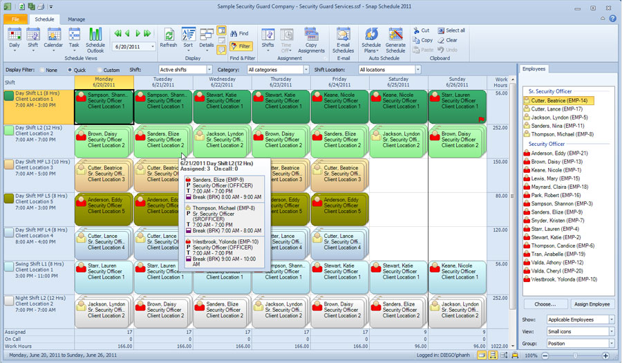 Employee Scheduling Software Snap Schedule Product Tour